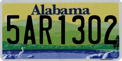 AL license plate 5AR1302