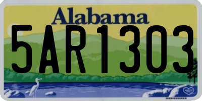 AL license plate 5AR1303