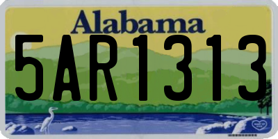 AL license plate 5AR1313