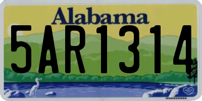 AL license plate 5AR1314