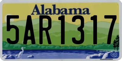 AL license plate 5AR1317