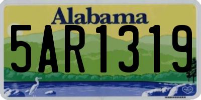 AL license plate 5AR1319