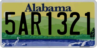 AL license plate 5AR1321