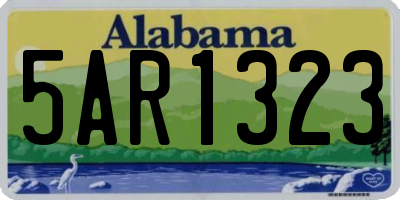 AL license plate 5AR1323