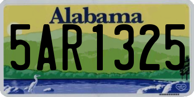 AL license plate 5AR1325
