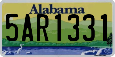 AL license plate 5AR1331
