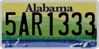 AL license plate 5AR1333