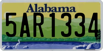 AL license plate 5AR1334