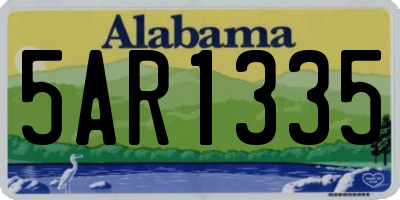 AL license plate 5AR1335