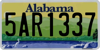 AL license plate 5AR1337