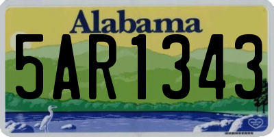 AL license plate 5AR1343