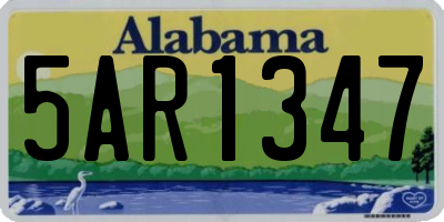 AL license plate 5AR1347