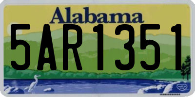 AL license plate 5AR1351