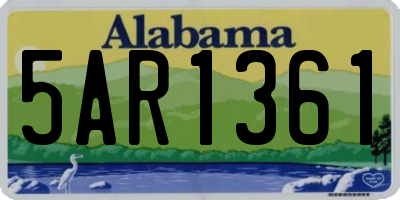 AL license plate 5AR1361