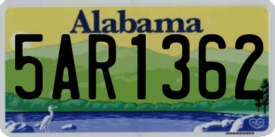 AL license plate 5AR1362