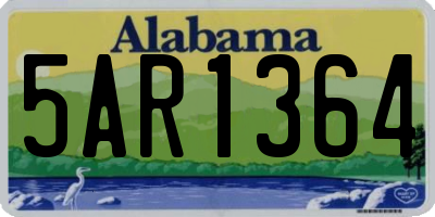 AL license plate 5AR1364