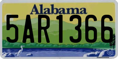 AL license plate 5AR1366