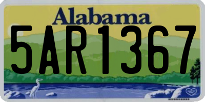 AL license plate 5AR1367