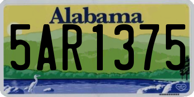 AL license plate 5AR1375