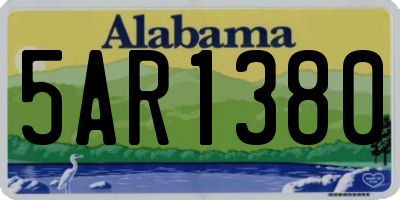 AL license plate 5AR1380