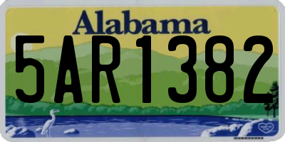 AL license plate 5AR1382