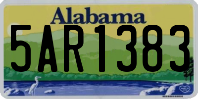 AL license plate 5AR1383