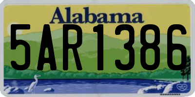 AL license plate 5AR1386