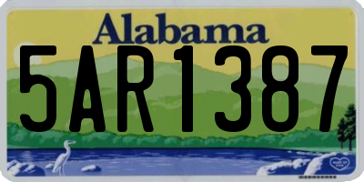 AL license plate 5AR1387
