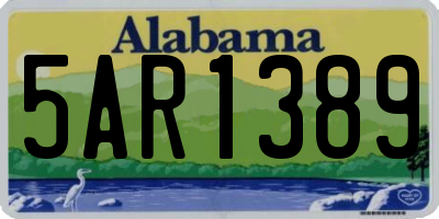 AL license plate 5AR1389