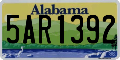 AL license plate 5AR1392