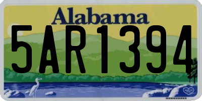 AL license plate 5AR1394
