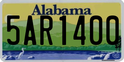 AL license plate 5AR1400