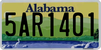 AL license plate 5AR1401
