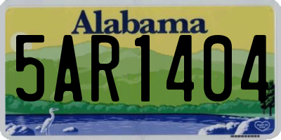 AL license plate 5AR1404
