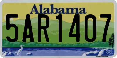AL license plate 5AR1407