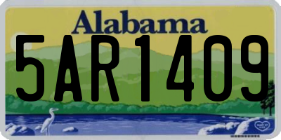 AL license plate 5AR1409