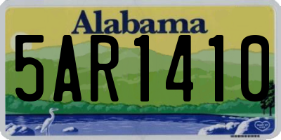 AL license plate 5AR1410
