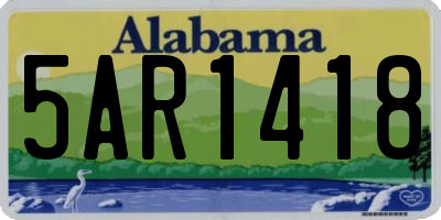 AL license plate 5AR1418