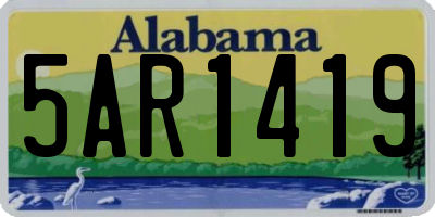 AL license plate 5AR1419