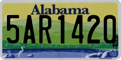 AL license plate 5AR1420