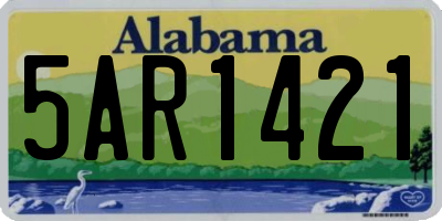 AL license plate 5AR1421
