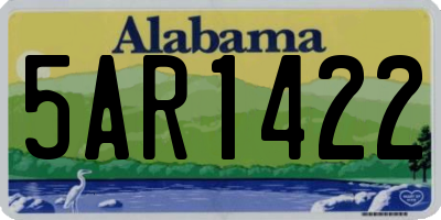 AL license plate 5AR1422