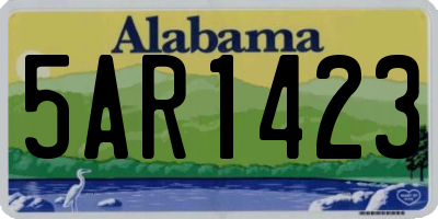 AL license plate 5AR1423