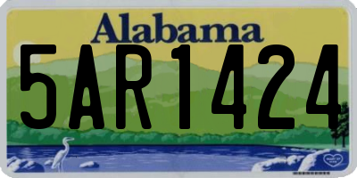 AL license plate 5AR1424