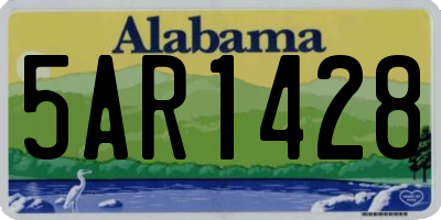 AL license plate 5AR1428