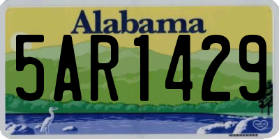 AL license plate 5AR1429