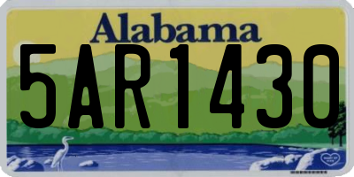 AL license plate 5AR1430