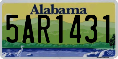 AL license plate 5AR1431