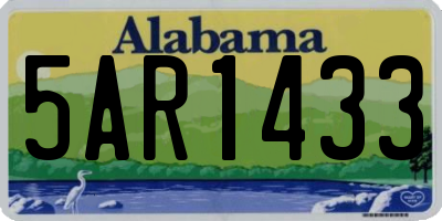 AL license plate 5AR1433