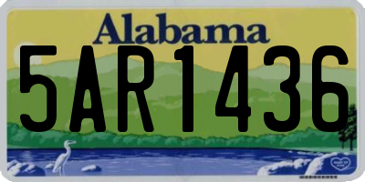 AL license plate 5AR1436
